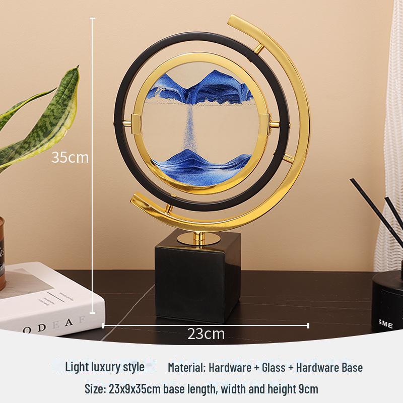 Элегантная картина «Зыбучий песок» для гостиной, винного шкафа, тумбы под телевизор и офисного декора — роскошный подарок в виде песочных часов