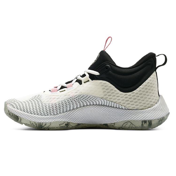 Under Armour Hovr Splash 1 Curry Simplified Round Toe Lace-Up Mid-Top Basketball Shoes Unisex Basketball Shoes White 3025370-100