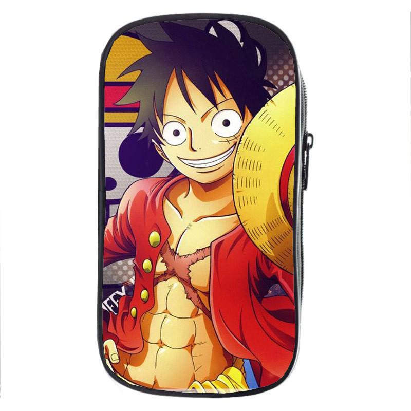 One Piece Luffy Anime Printed Single Layer Stationery Storage Pencil Bag For Students