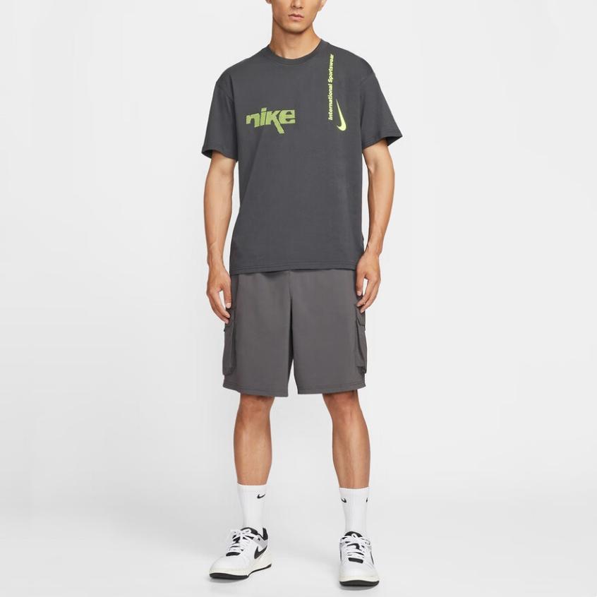 Nike T Shirts Men's Dark Gray Crew Neck Moderate HQ9263-060