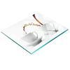 Kitchen Multifunctional Decorative Board Made of Tempered Glass Coffee 60x52 Cm