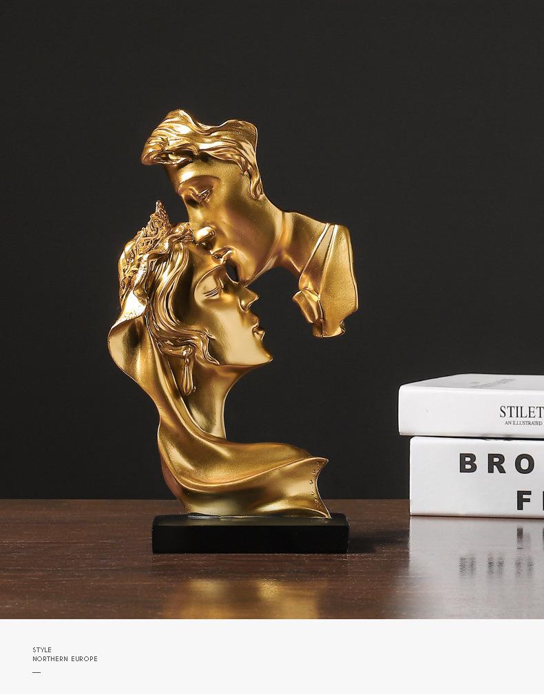 Статуэтка Влюбленные, поделка, скульптура, мини, смола, статуэтка влюбленных, фигурка, поза поцелуя, модель, поделка, скульптура, украшение, домашний декор