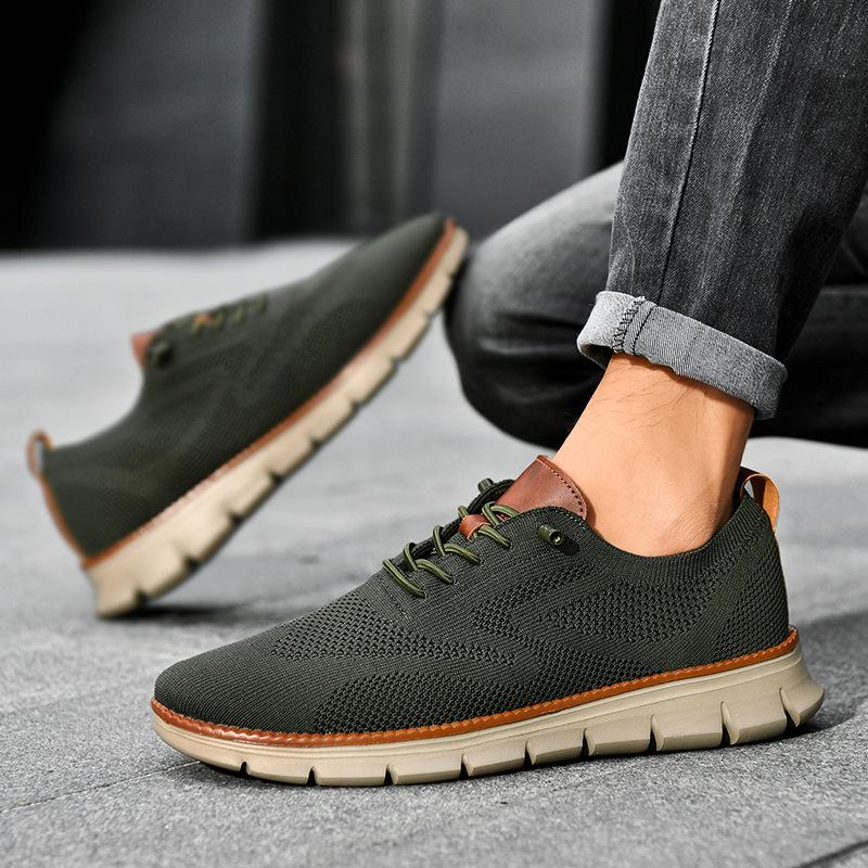Британские мужские туфли летние дышащие кроссовки Fly-Woven Mesh Shoes мужские большие размеры 48 кроссовки для бега модные