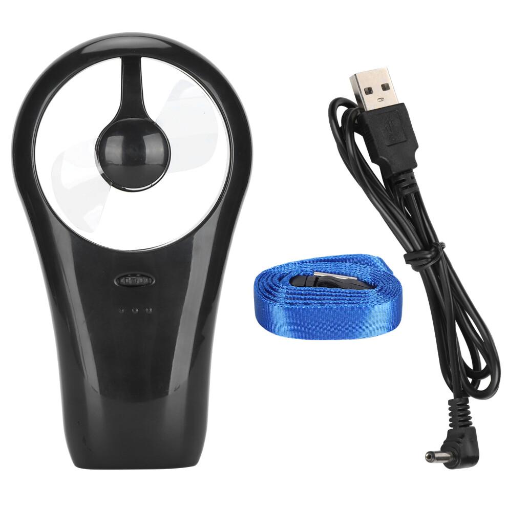 Mini Handheld Fan Portable 16x8.8x3.5cm USB Battery Noiseless Black