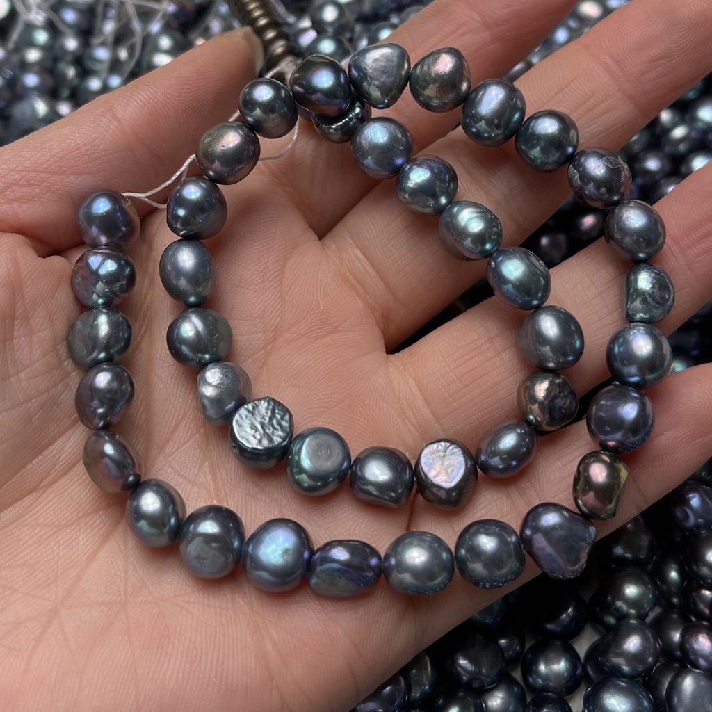 Подвеска своими руками из нерегулярного черного жемчуга 9-10 мм для изготовления ювелирных изделий своими руками, ожерелье, серьги, браслет, аксессуар, длина 36 см