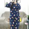 Милый мультяшный женский пижамный комплект: Круглый вырез, длинные рукава, длинные брюки – Удобный, универсальный, идеально подходит для дома или улицы осенью и зимой