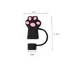 Dust-Proof Straw Topper Spill-Proof Straw Tip Cup Accessories Cat Paw Straw Cover  Party