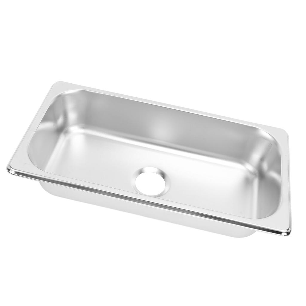 RV Sink 304 Stainless Steel 12.8x6.93x2.56in Embedded Hand Washing Basin with 40mm Drain Outlet for Boat Caravan