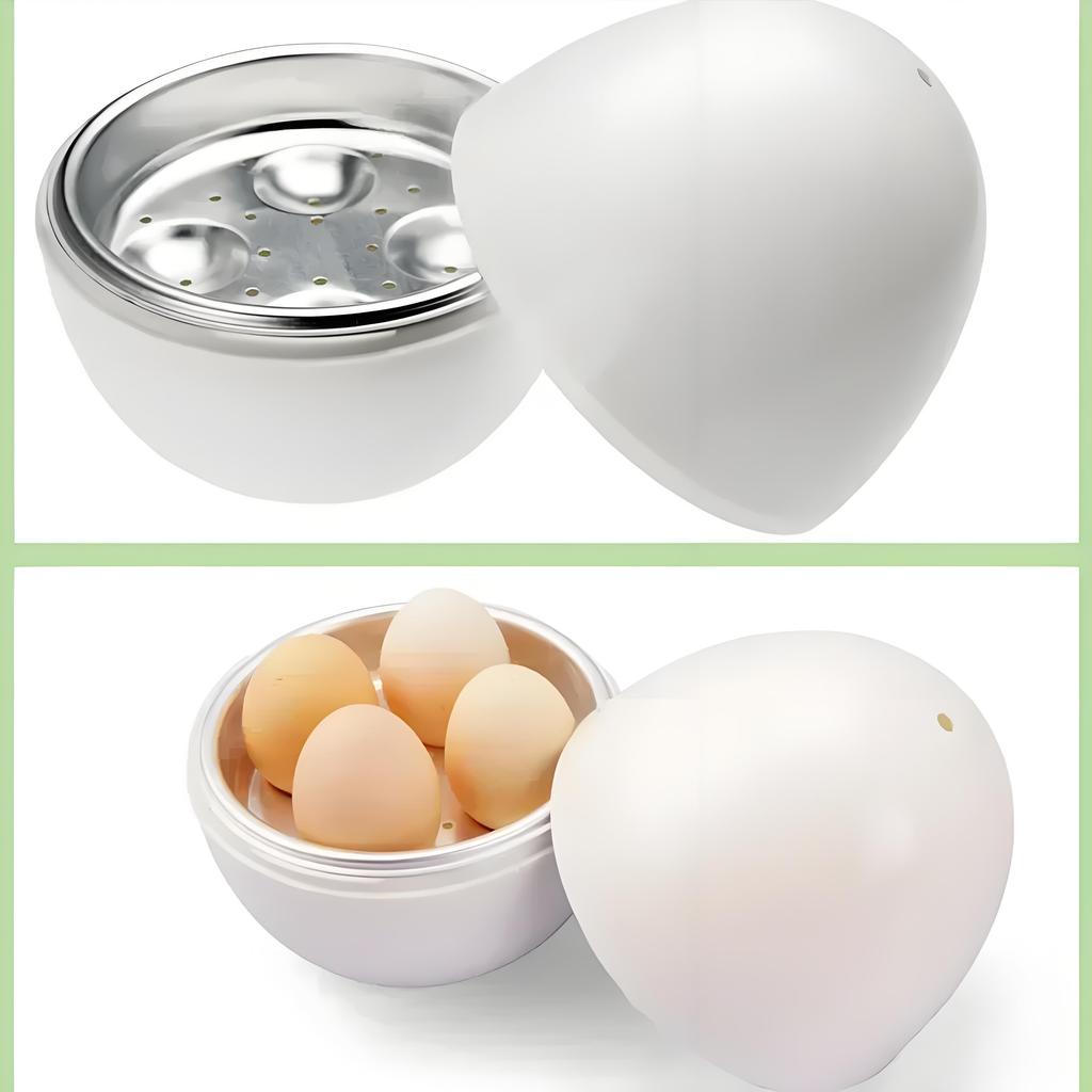 Capacity for 4 Eggs Microwave Egg Steamer Boiler Cooker Easy Quick 5 Minutes Hard Or Soft Boiled Kitchen Cooking Tools