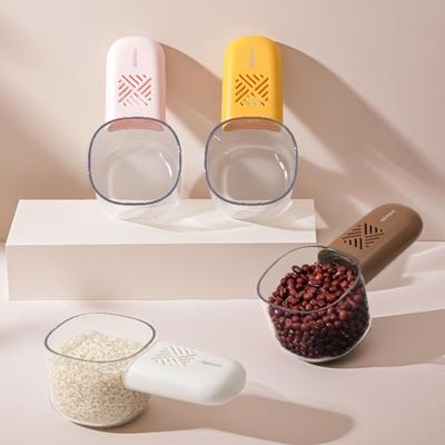 Мерная ложка для кофе со съемной ручкой, прозрачная шкала, контейнер для хранения зерен, чая, сахара