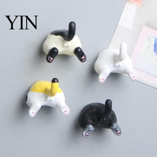Magnetic Animal Decor 3D Cat Butt Refrigerator Magnet, Kitten Ass Whiteboard Cabinet Fridge Office Locker Magnets Home Kitchen Decoration Gift