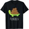 TURDLE Любитель черепах Какашка Какашка Каламбур Юмор Розыгрыш Футболка 100% Хлопок Круглый вырез Короткий рукав Летняя Повседневная Мужская Футболка Уличная одежда - M...