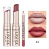 Lipstick Lip Line 2-в-1 Карандаш для губ с антипригарным покрытием Стойкая водостойкая матовая помада Набор помад 12 цветов
