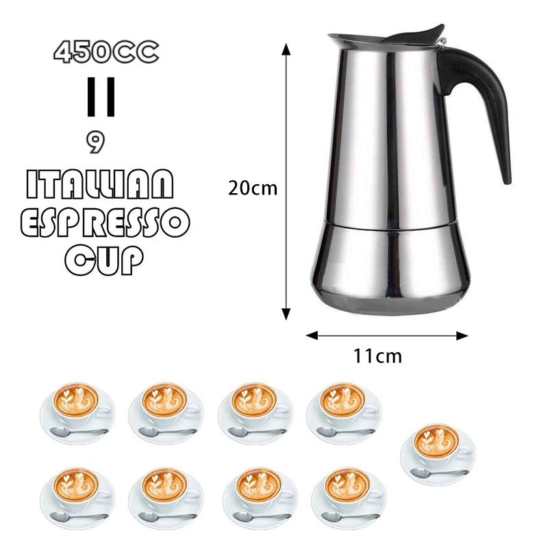 Кофемашина Moka Pot на 12/9/2 чашки Чашки для эспрессо Кофеварки Кофеварка для латте Кофеварка Moka на плите Итальянская кофемашина