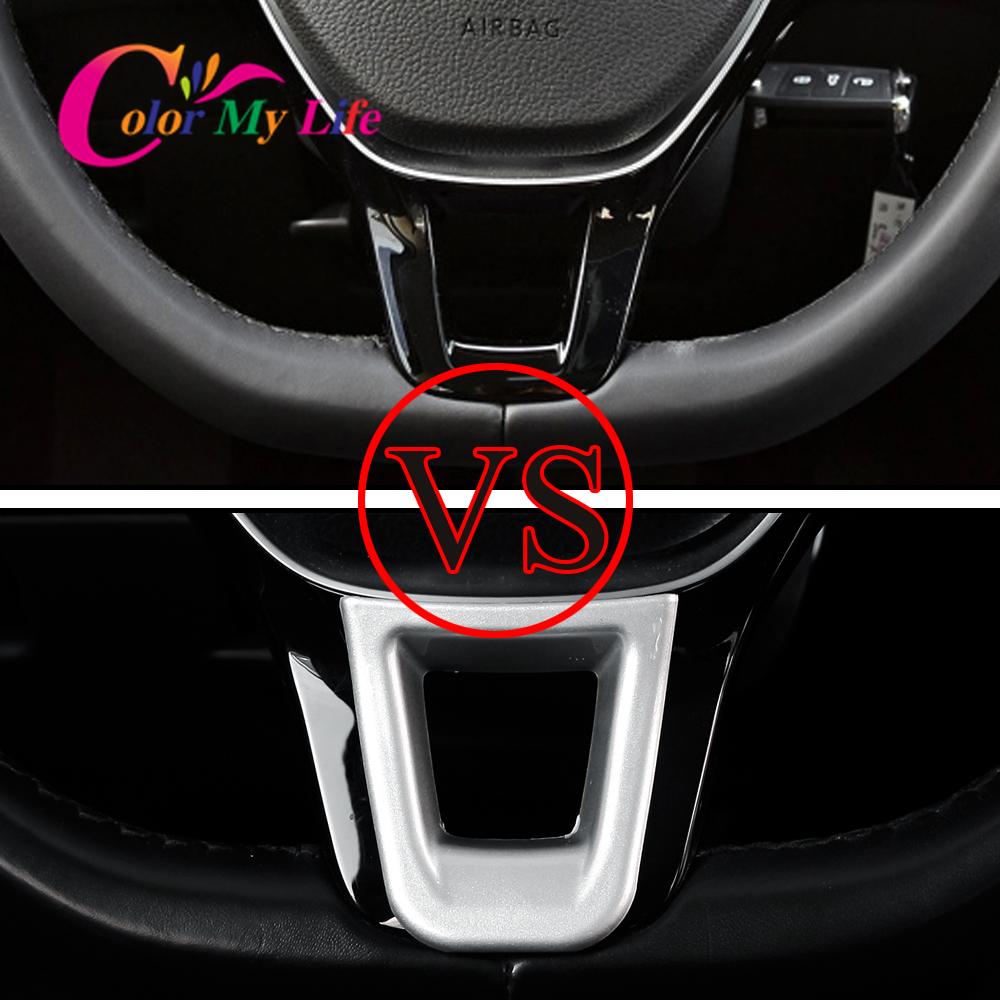 Наклейка на рулевое колесо автомобиля Color My Life ABS, декоративная накладка для Volkswagen VW Golf 7 MK7 7.5 2013 -