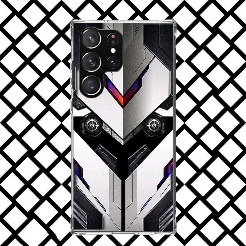 Креативный mecha чехол для телефона Hacker для Samsung Galaxy S26 S25 Edge S24 S23 Ultra S22 Plus S21 FE S20 + Мягкий чехол с принтом Fundas Gal