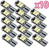 10pcs T10 Led Canbus No Error Car Interior Light T10 26 SMD 4014 Chip Car Interior Dome Reading License Plate Light Signal Lamp Dome Lights 6