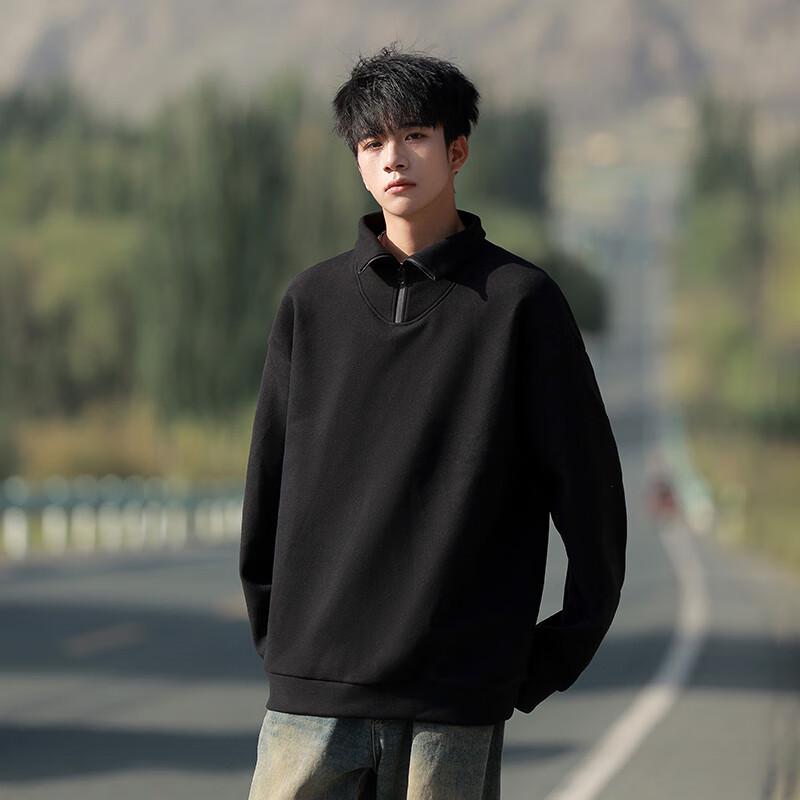 Men's High-Collar Thermal Fleece Base Layer Sweatshirt