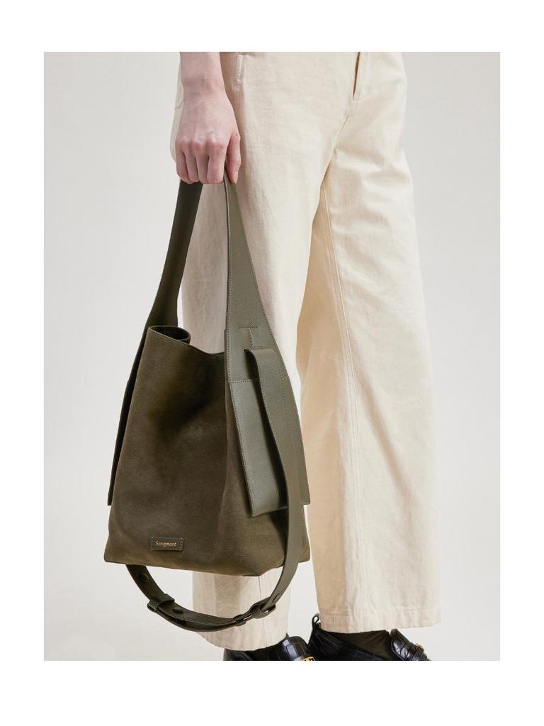 В наличии Сумка-тоут Songmont Yamashita из замши: Сумка большой вместимости, трансформер, на плечо/через плечо