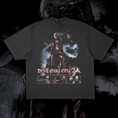 Футболка Devil May Cry 3, Ретро Винтажная 90-х Классическая Игровая Футболка для Мужчин Женщин Топ S-4XL
