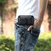 Bag Black Business Style Men Phone Wallet Case Phone Waist Bag Mobile Phone Bag Belt Leather Pouch