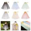 Kids Star Wand and Fairy Sheer Cloak Set for Parties and Photography Comfortable Tulle Cape with Matching Fairy Stick