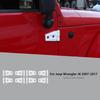 Белые Накладки на Петли Двери Защитные Накладки Комплект для Jeep Wrangler JK JKU 2007-2018