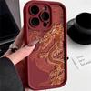 Роскошный модный чехол для телефона с восточным драконом для iPhone 11 12 13 14 15 16 17 Pro Max XR XS X 7 8 Plus SE 2020 Силиконовые чехлы INS