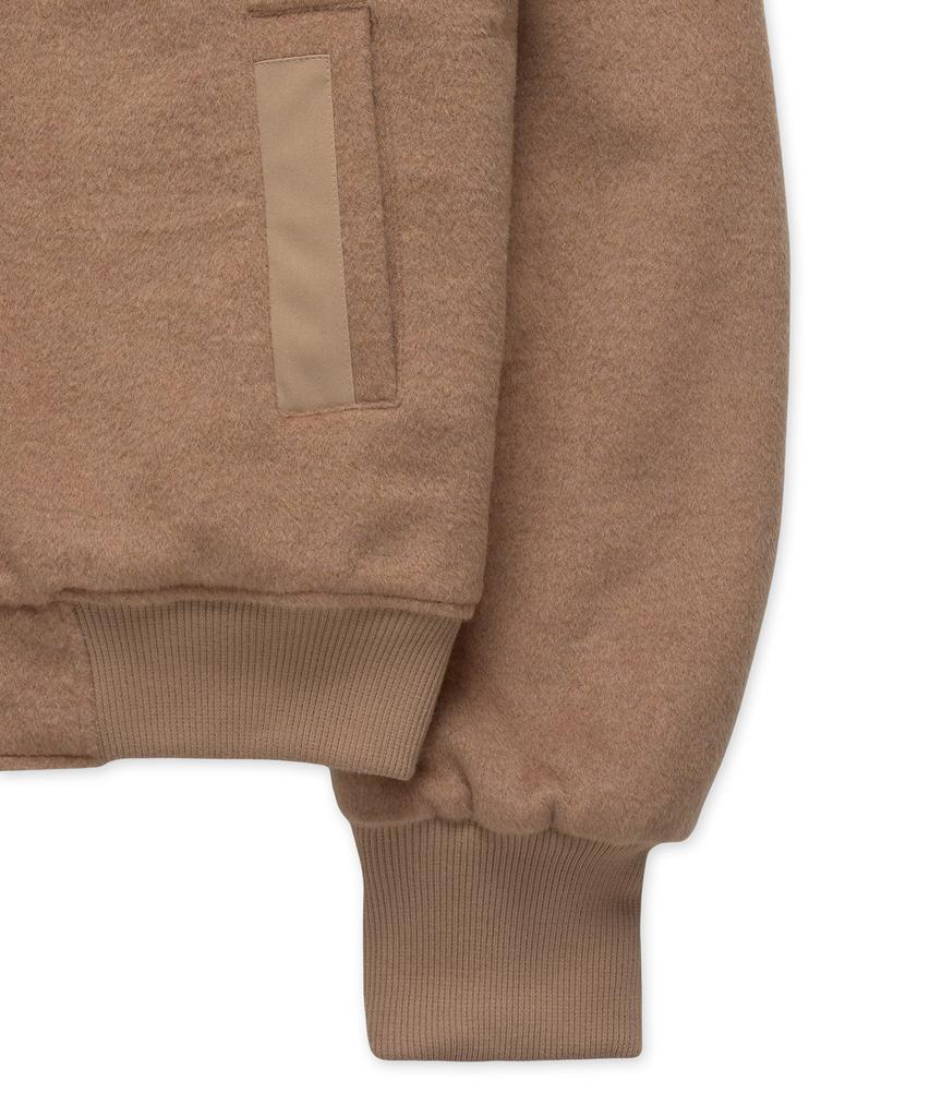 Flawsroom Wool Blend Bomber Jacket Pink Beige