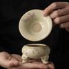 Ручная печь Китайский заварник для чая Керамический открывающийся фильтр Чайная посуда Цветок персика Дзен Чайные аксессуары Инструменты Фильтр-сито для чайника