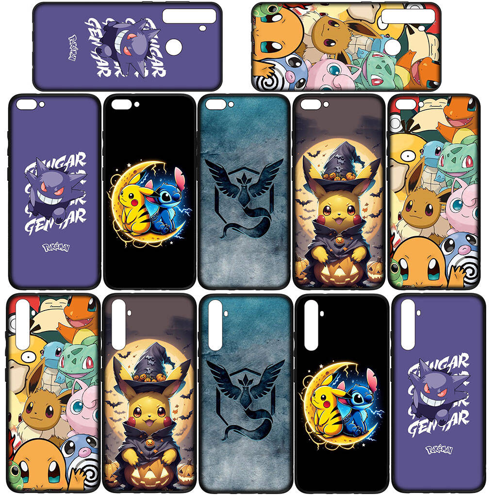 Phone Case for Samsung Galaxy S25 S23 S22 S24 Ultra FE Plus A05 A06 A15 A16 A36 A37 A35 A52 A54 A55 A56 A57 A25 A53 A17 Anime Pokemon GO Pikachu Cover