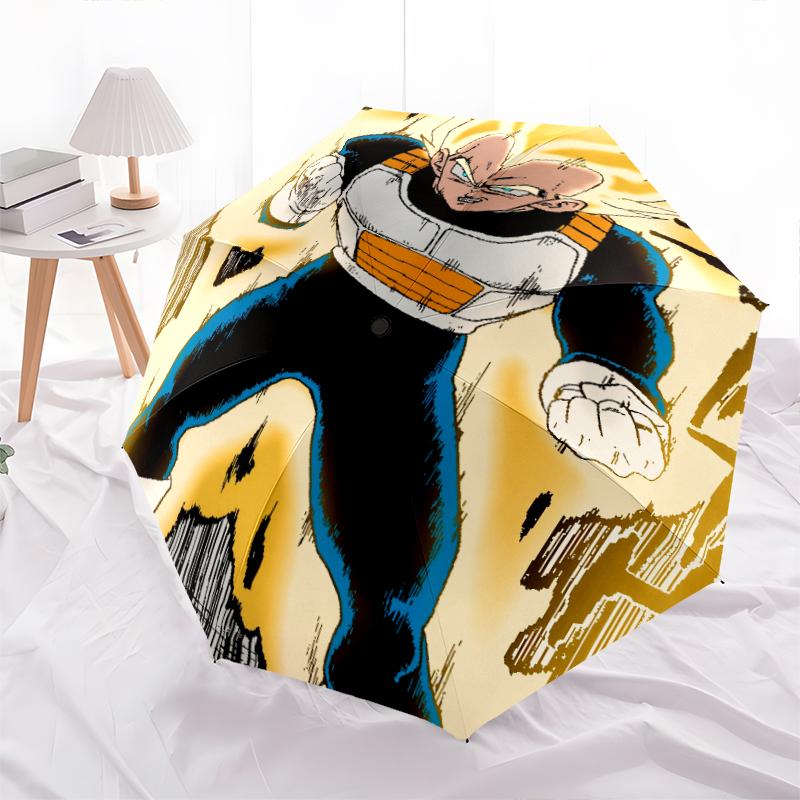 Узор Веджета из Dragon Ball, автоматический складной зонт, портативная и складная конструкция, 8 спиц, рождественский или день рождения подарок.