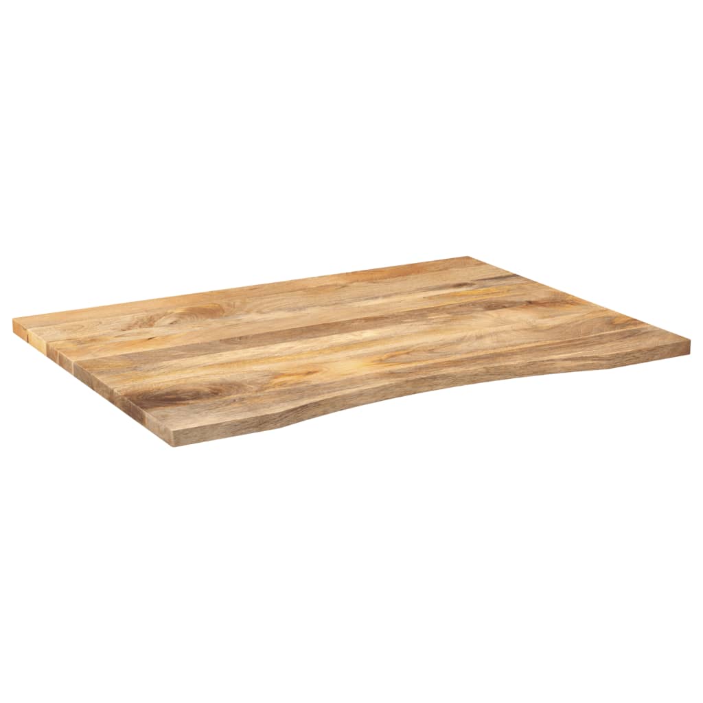 Vidaxl Blat Biurka, Z Wycięciem, 100X80X2,5 Cm, Surowe Drewno Mango