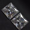 D Color Moissanite Square Pair 4x4 mm VVS1 Stunning Certified Loose Gemstones