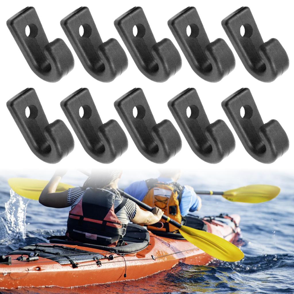 Многоцелевые высокопрочные крючки J-образной формы, изготовленные из высокопрочного нейлона для каяков, водных видов спорта, кемпингового снаряжения, надежное крепление