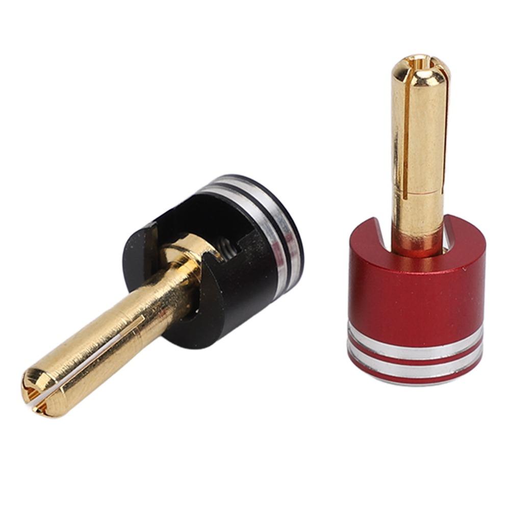 2Pcs Metal RC Heatsink Banana Plug Connectors Banana Plug Connectors for RC Monster Truck
