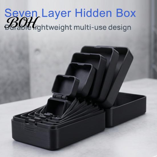 Nested Storage Container 7 Layer Nesting Gift Box, 3D Printed Multi-Layer Box 7-In-1 Container, Portable Prank Present Packaging Keepsake Surprise