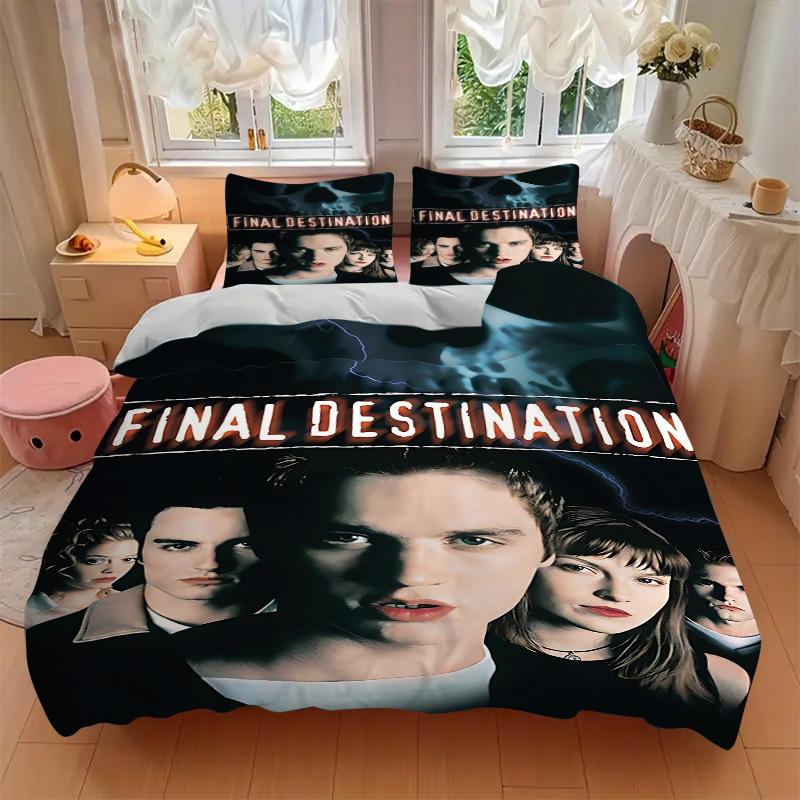 3pcs Final Destination Movie Duvet Cover Set, 1 Duvet Cover + 2 Pillowcases (No Insert), High-Definition Print, Home & Dorm Set yy251208096