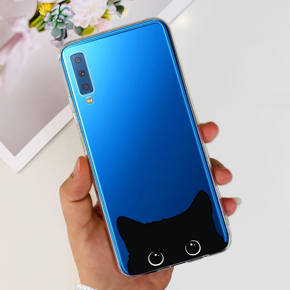 Силиконовый Чехол Для Samsung Galaxy A7 2018 Чехол A750 A750F Чехол Прозрачный ТПУ Модный Чехол Для Телефона Для Samsung A 7 2018 SM-A750F Fundas