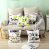 Nordic Fresh Yellow Lemon Print Pattern Cushion Cover Waist Throw Pillow Home Living Room Sofa Decoration Pillow Cover