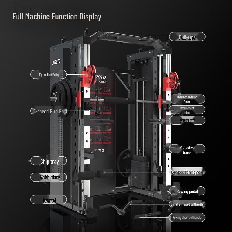 Jieruite Multi-functional Smith Machine Power Rack