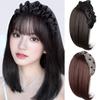 Синтетический полуободковый парик модный головной убор женский обруч для волос короткий прямой ободковый парик женский