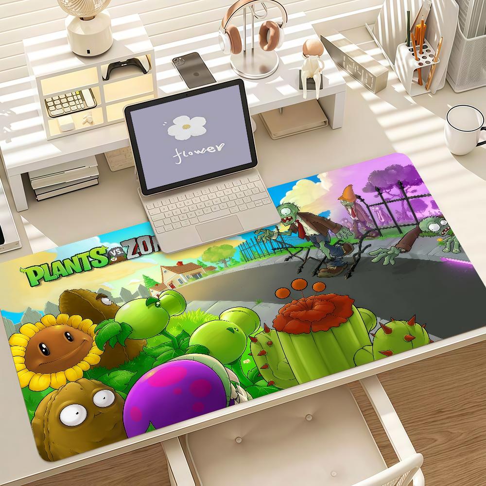 Game Pplants Vs Zzombies Strategy Mouse Pad Anti Slip Rubber Edge Locked Thickened Laptop Gaming Desk Mat