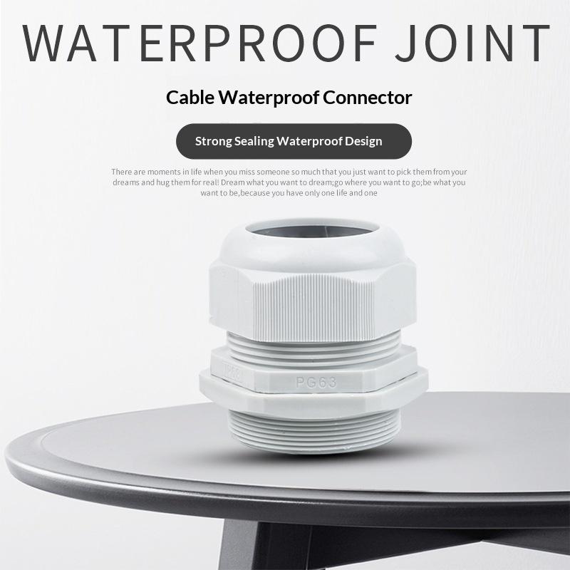 10Pcs Waterproof Cable Gland Pg7 Pg9 Black White Plastic Seal Joint Nylon Ip68 Cable Fixing Nylon Connector For Electrica Wire