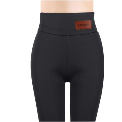 Женские однотонные теплые зимние плотные толстые бархатные шерстяные кашемировые брюки, брюки, леггинсы