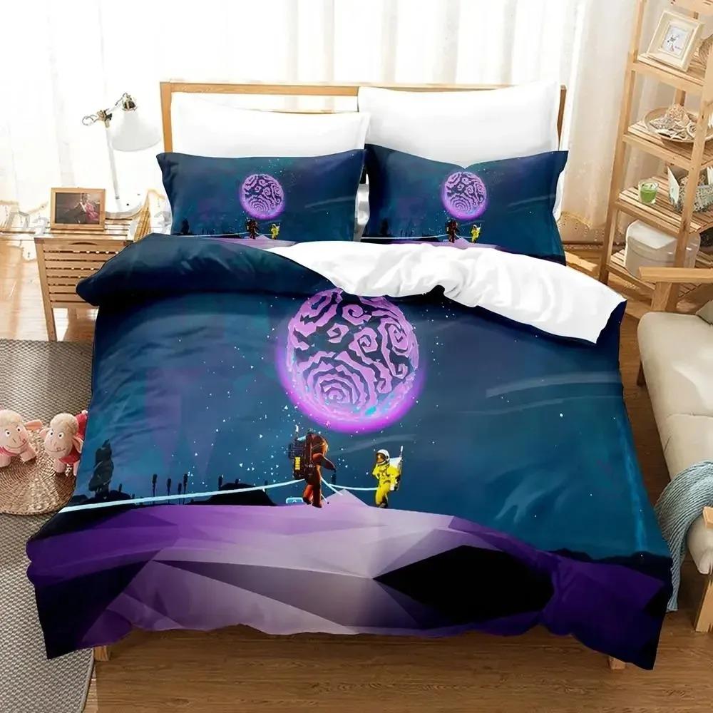 Astroneer Bedding Collection Single Twin Full Queen King Size Bed Collection Adult Kid Bedroom Duvet Cover Collections 3D Print Game Bed Sheet Set