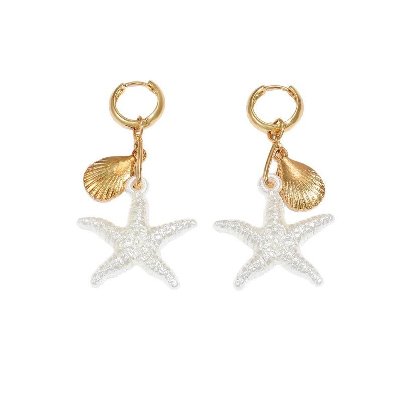 Women's Earrings Ocean Vacation Style Niche Light Luxury High-end Stud Earrings Personalized Starfish Earrings