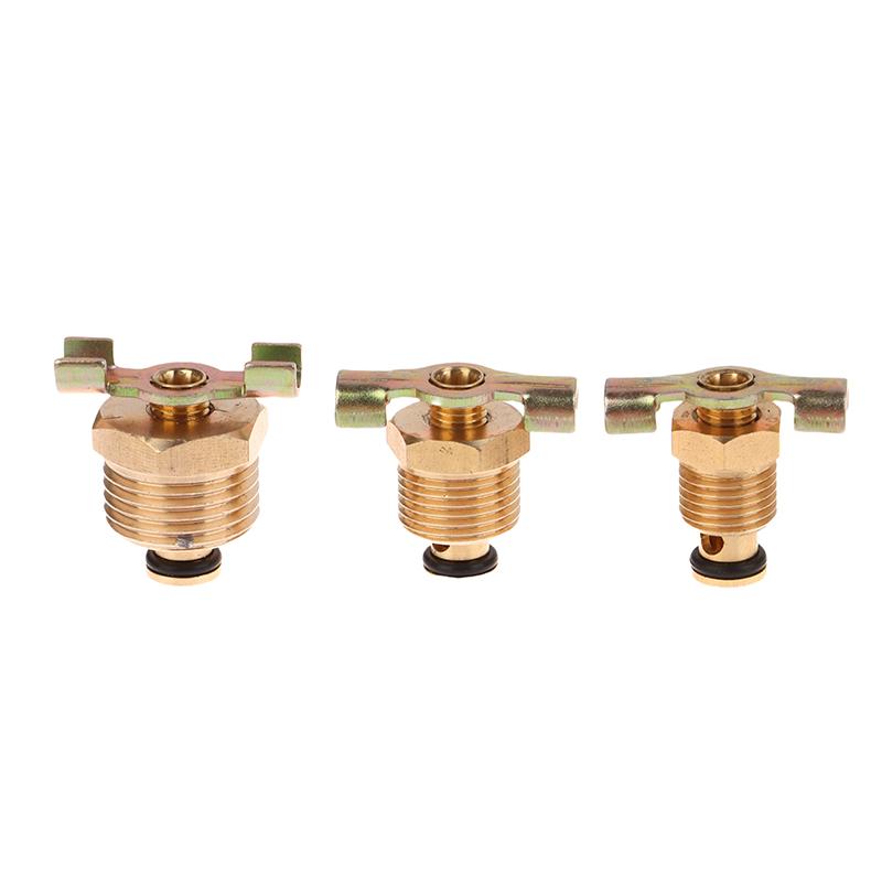 1 шт. 1/4" 3/8" 1/2'' Сливной кран из цельной латуни Порты фитингов для воздушного бака компрессора Водоотливной кран Запасная часть