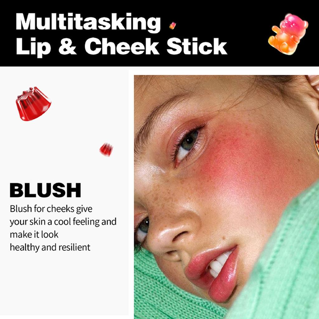 Желейные румяна, многоцелевые румяна-стики для губ и щек, увлажняющие румяна с желеобразной текстурой, стойкие пигментированные румяна