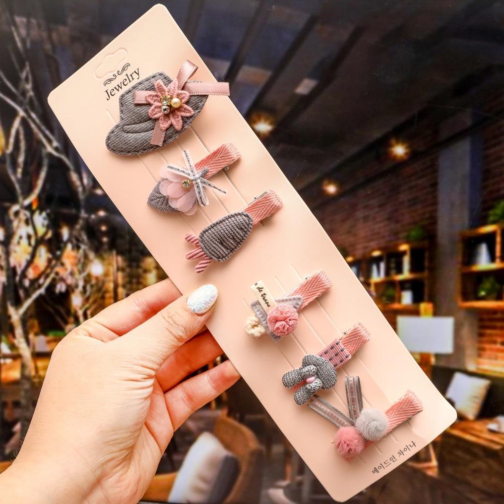 Кавайный Мультяшный Принцесса Детский Набор Заколок для Волос Девочки Дети Цветок Заколки Зажим Аксессуары Заколки Заколка Головной Убор Головной Убор